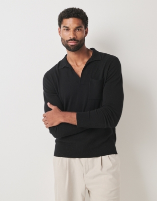 Men's Merino Wool Collar Sweater