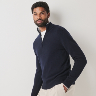 Men's Merino Wool Half Zip Sweater