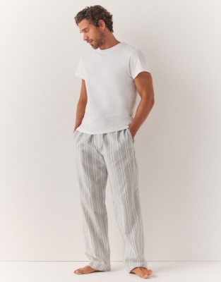 Men s Organic Brushed Cotton Stripe Pajama Bottoms