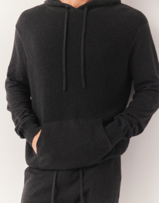 Men's Organic Cotton And Cashmere Waffle Hoodie