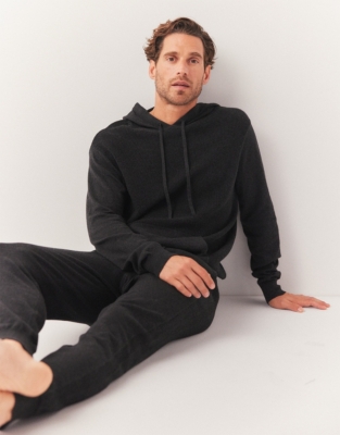 Men's Organic Cotton And Cashmere Waffle Hoodie