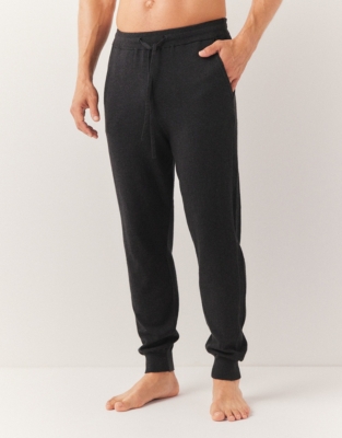 Men's Organic Cotton And Cashmere Waffle Joggers