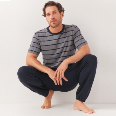 Men's Organic Cotton Striped Pajama Top