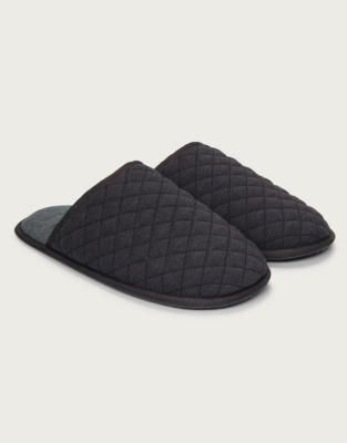 Mens cheap quilted slippers