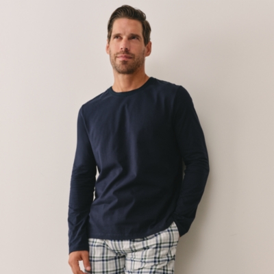 Men's Rib Trim Long Sleeve PJ Top