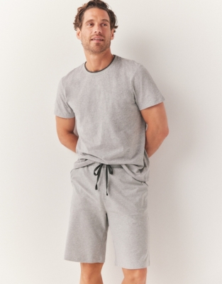 Men's Rib Trim Pyjama Shorts