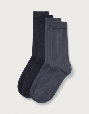 Men’s Ribbed Essential Socks – Set of 2