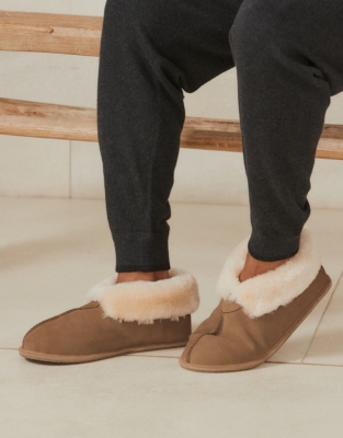 Men s Sheepskin Boot Slippers