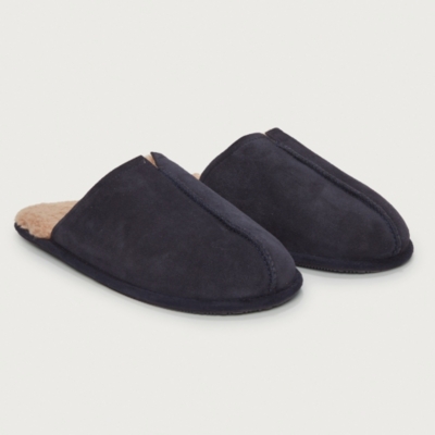 Men's Suede Borg Mule Slippers