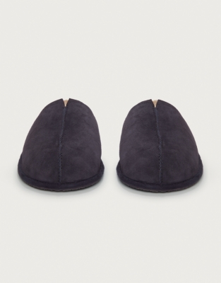 Men's Suede Borg Mule Slippers