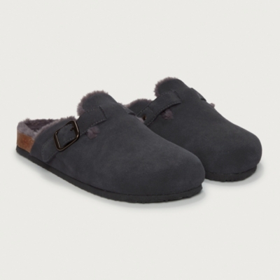 Men's Suede Corkbed Mule Slippers