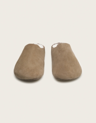 Men's Suede Minimal Corkbed Mule Slippers