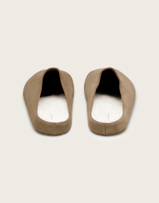 Men's Suede Minimal Corkbed Mule Slippers
