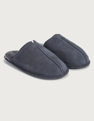 mens suede mule slippers