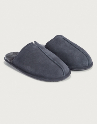 Men’s Suede Mule Slippers | Men's Sleepwear | The White Company US