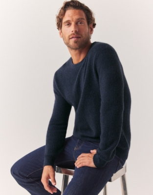 Men's Textured Cashmere Jumper