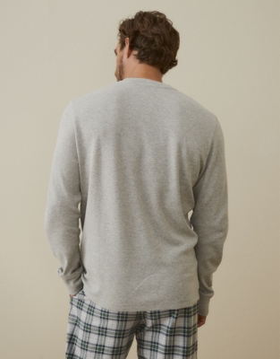 Men’s Waffle Henley Top Menswear The White Company US