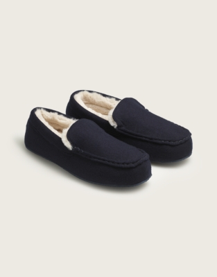 Men's Wool Blend Moccasin Slipper