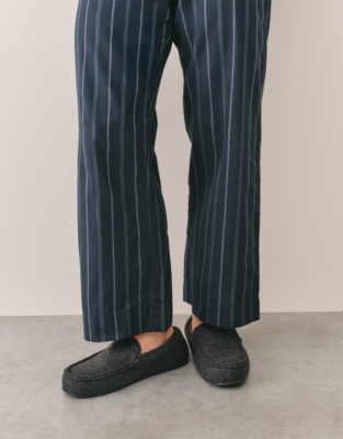 Men's Wool Blend Moccasin Slippers