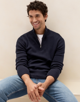 Men's Wool Half-Zip Jumper