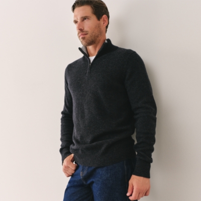 Men’s Wool Half Zip Sweater