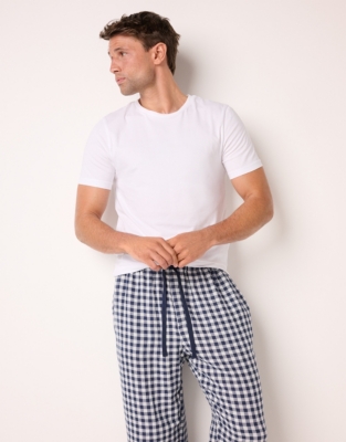 Mens Organic Double Cotton Gingham Pull On