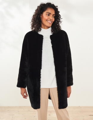 Merino Sheepskin Cocoon Coat | Clothing Sale | The White Company UK