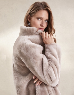 Merino Sheepskin Cocoon Coat Jackets Coats The White Company