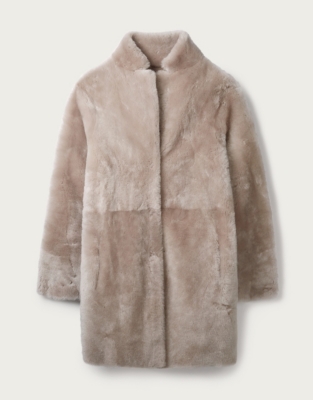 Merino Sheepskin Cocoon Coat Clothing Sale The White Company Uk