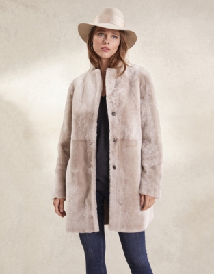 Merino Sheepskin Cocoon Coat | Clothing Sale | The White Company UK