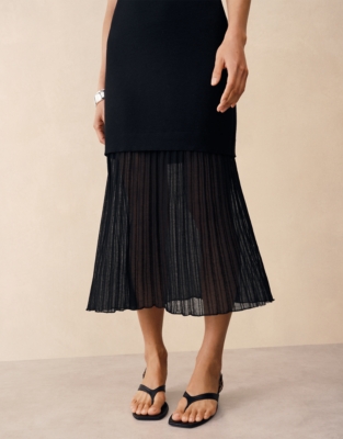 Merino Sheer Panel Tank Dress