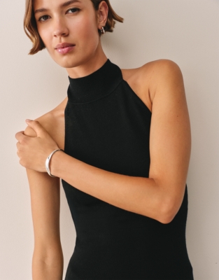 Merino Wool Backless Knitted Top