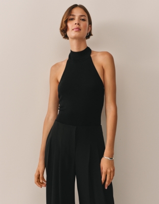 Merino Wool Backless Knitted Top