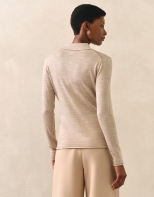 Merino Wool Collared Jumper - Hazelwood