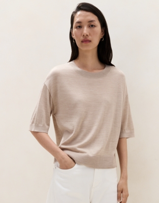 Merino Wool Knitted T-shirt
