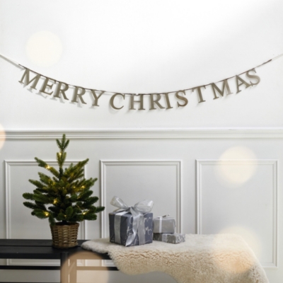 Merry Christmas Gold Metal Garland | Christmas | The White Company US