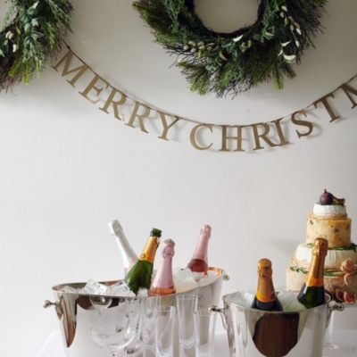Merry Christmas Gold Metal Garland Christmas The White Company US
