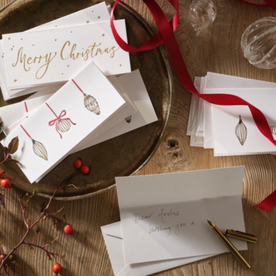 Merry Christmas and Baubles Charity Christmas Card – Set of 12