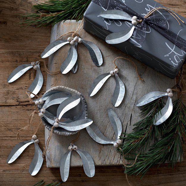 Metal Mistletoe Decorations – Set of 12 | Christmas Cards & Wrap | The  White Company
