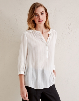 Metallic Stripe Blouse | Clothing Sale | The White Company UK