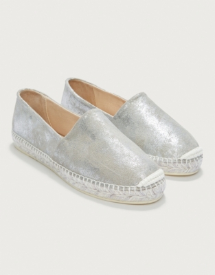 Metallic Suede Espadrilles | Accessories Sale | The White Company UK