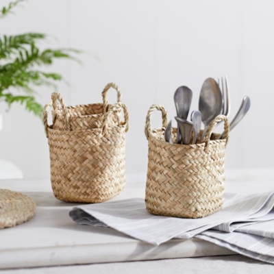 Mini Baskets Nested Set of 3 Decorative Accessories The White
