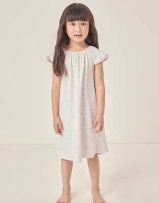 Mini Floral Flutter Sleeve Nightie (1–12yrs)