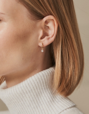 Mini Gem Huggie Earrings