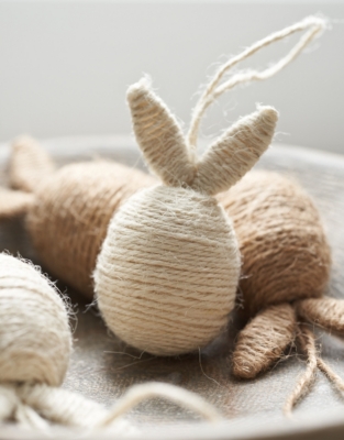 Mini Jute Bunny Eggs – Set of 4