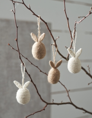 Mini Jute Bunny Eggs – Set of 4