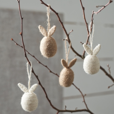 Mini Jute Bunny Eggs – Set of 4