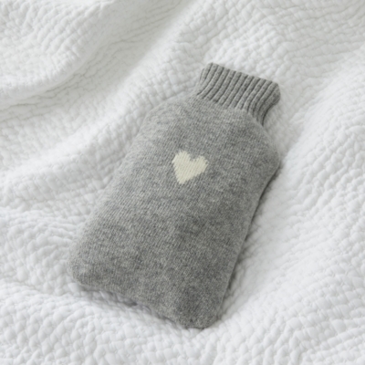 Mini Knitted Heart HotWater Bottle Bedroom Sale The White Company UK