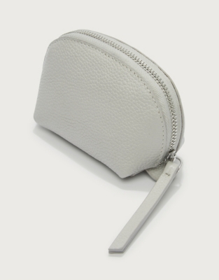 White cheap leather pouch