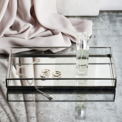 Mirrored Glass Tray